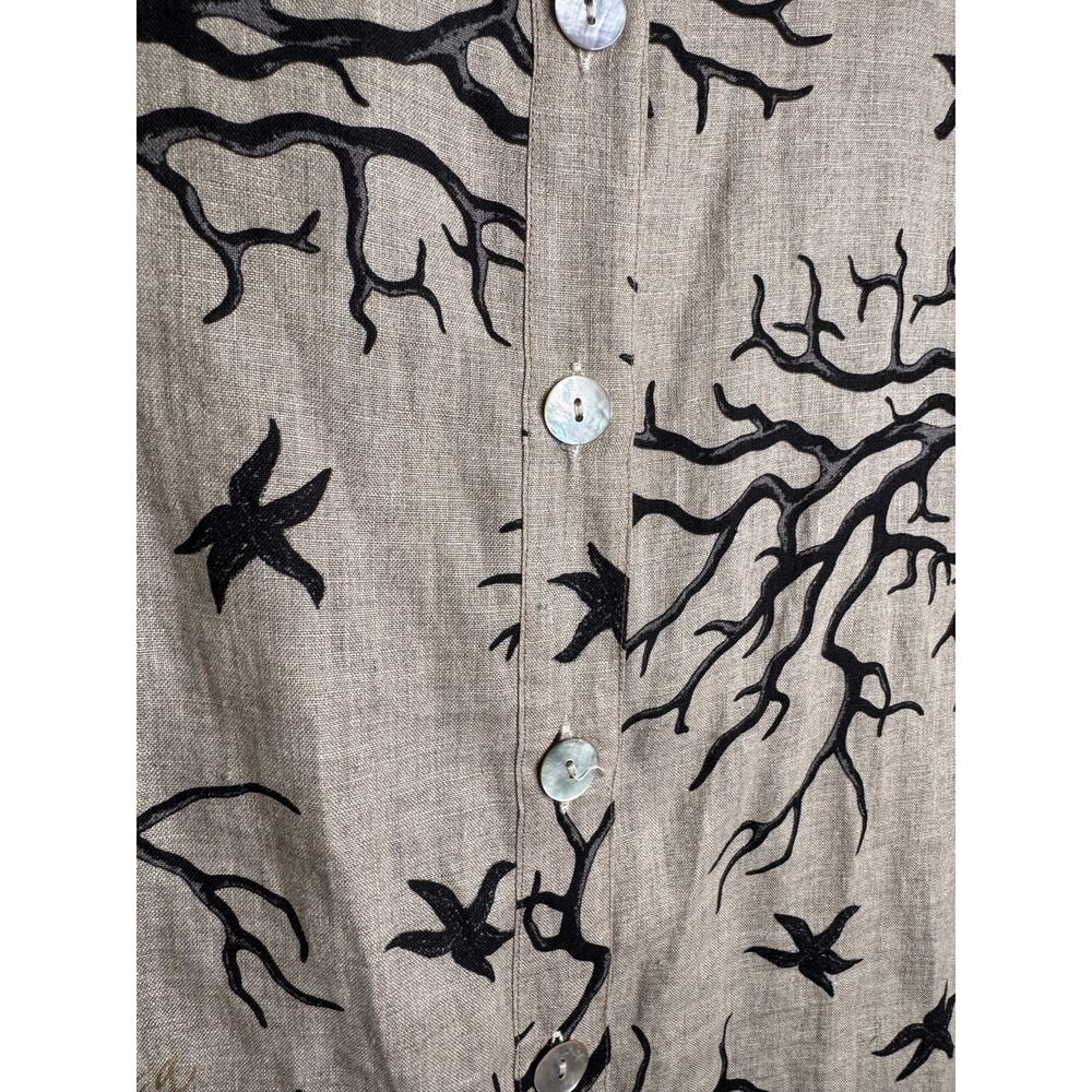 Luisa Women’s Resortwear Made In Italy 100% Linen Beige Shirt Dress - Small - Picture 3 of 8